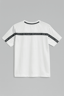 White Back Tape Tee White Nawao.com