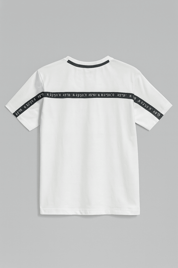 White Back Tape Tee White Nawao.com