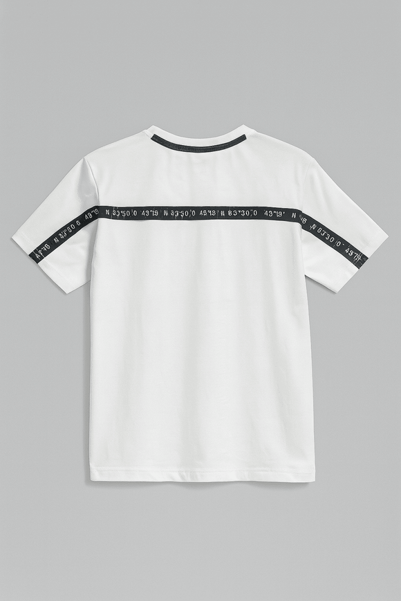 White Back Tape Tee White Nawao.com
