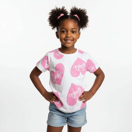 White Barbie Aop T Shirt White Nawao.com