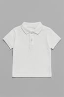 White  Basic Polo Shirt Nawao.com