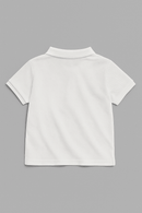 White  Basic Polo Shirt Nawao.com