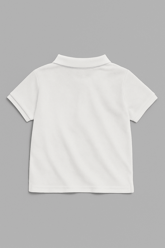 White  Basic Polo Shirt Nawao.com