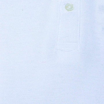 White Basic Polo Shirt Nawao.com