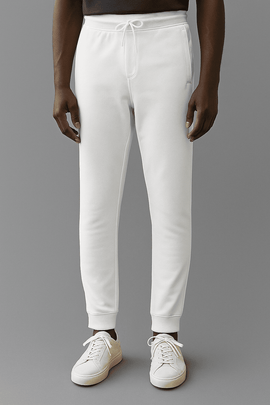 White Basic Track Pant Nawao.com