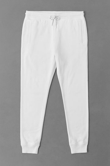 White Basic Track Pant Nawao.com