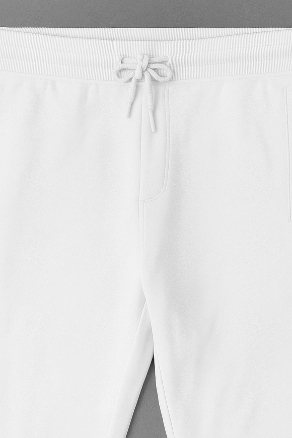 White Basic Track Pant Nawao.com