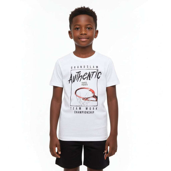 White Basketball Basic Nightsuit White Nawao.com