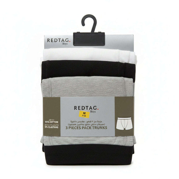 White Black Grey Mel 3 Pcs Pack Boxer Shorts Assorted Small Nawao.com