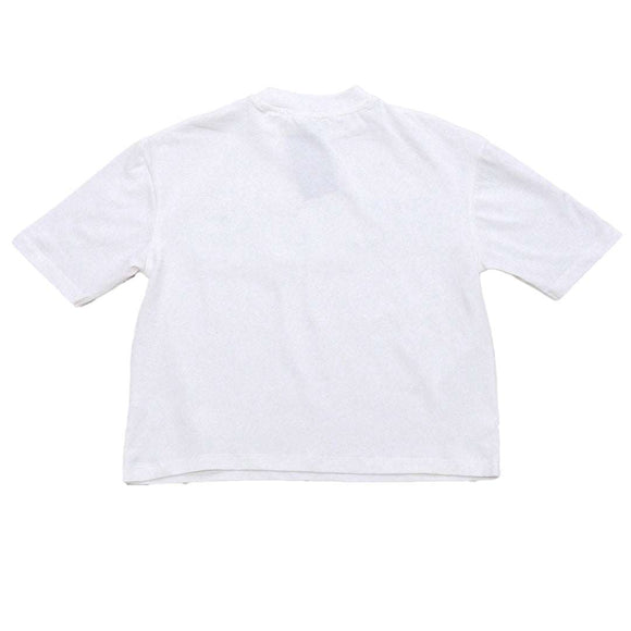 White Blue L S Denim Applique T Shirts White Nawao.com