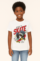 White Born To Skate S S Graphic Tee Nawao.com