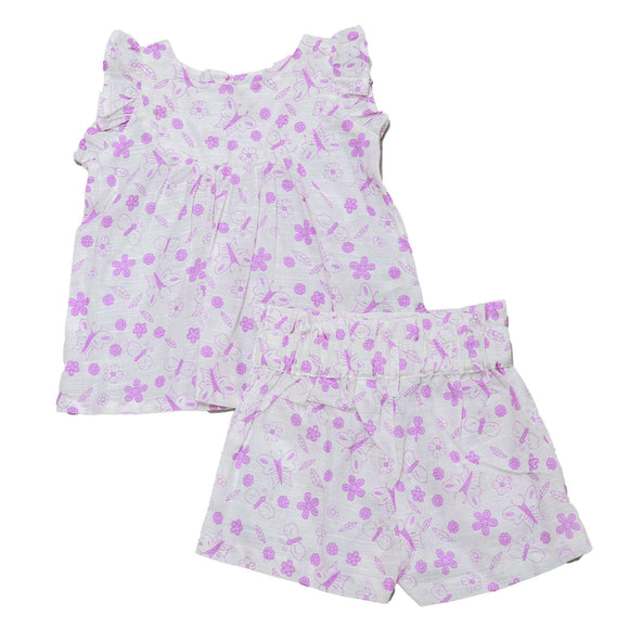 White Butterfly Print Set White Nawao.com