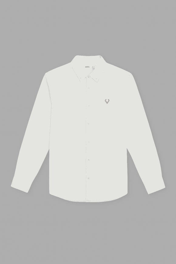 White Button Down Oxford Shirt Nawao.com