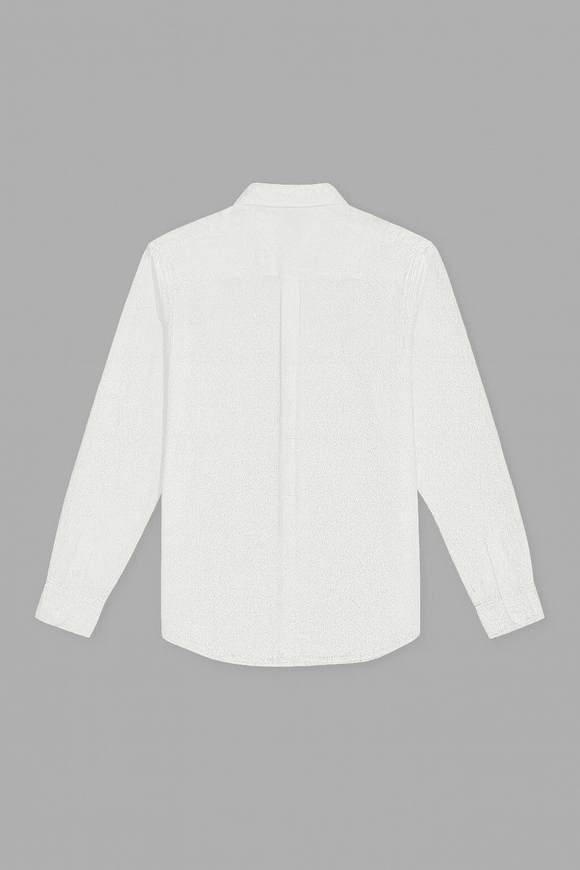 White Button Down Oxford Shirt Nawao.com