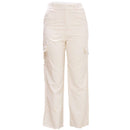 White Button Down Wide Leg Cargo Nawao.com