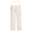 White Button Down Wide Leg Cargo Nawao.com