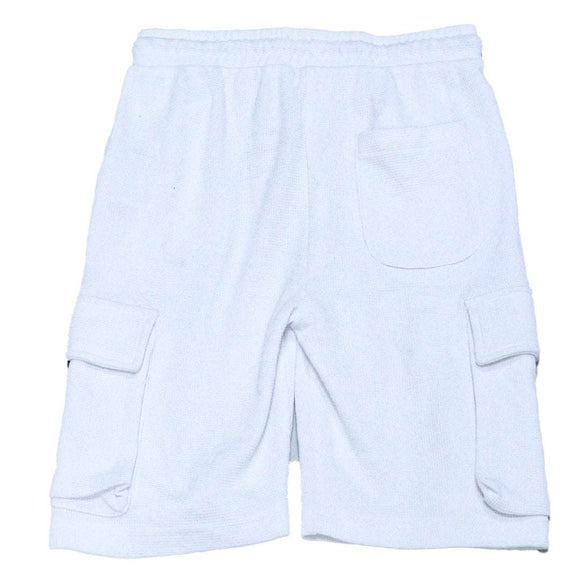 White Cargo Active Shorts White Nawao.com