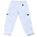 White Cargo Pocket Knitted Dneim Jogger Nawao.com
