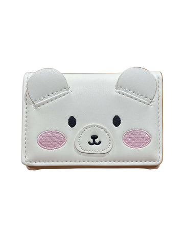 White  Charcater Printed  Purse Nawao.com
