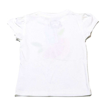 White Chiffon Embroidery T Shirt Nawao.com