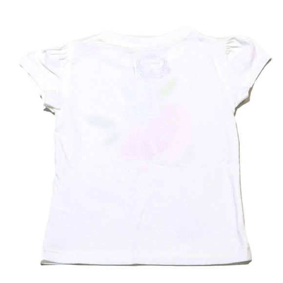 White Chiffon Embroidery T Shirt Nawao.com