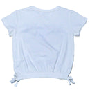 White Chiffon Work At Chest T Shirt Nawao.com