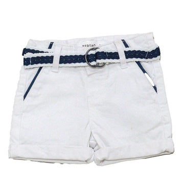 White Chino Shorts With Belt Nawao.com