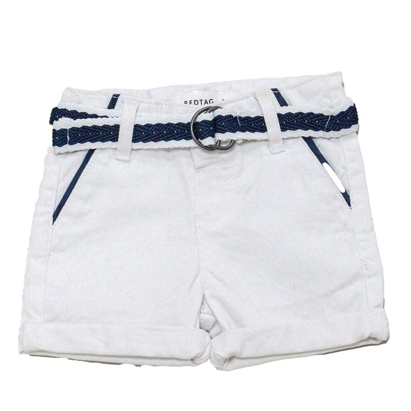 White Chino Shorts With Belt Nawao.com