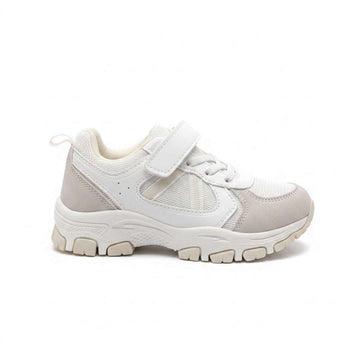 White Color Block Trekker White Nawao.com