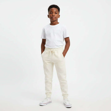 White Colored Knit Denim Jogger With Cuff White Nawao.com