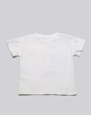White Crochet Applique Tshirt Nawao.com