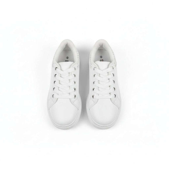 White Diamante Sneaker White Nawao.com