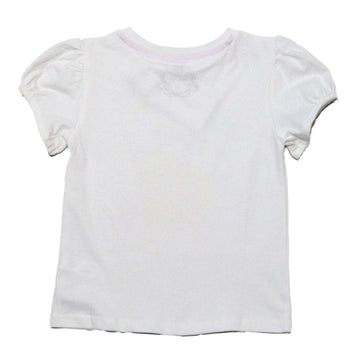 White Dolce Vita Placement Print T Shirt Nawao.com
