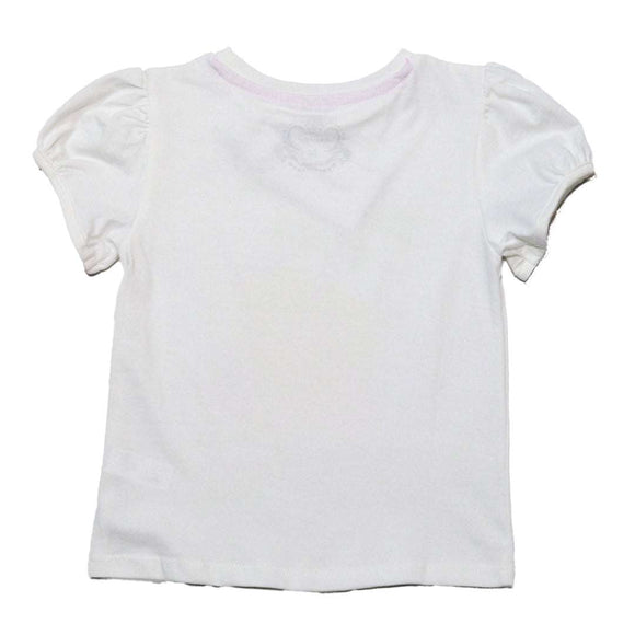 White Dolce Vita Placement Print T Shirt Nawao.com