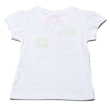 White Donut Placement Print T Shirt Nawao.com