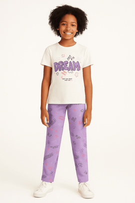 White Dream S S Pajama Sets Assorted Nawao.com