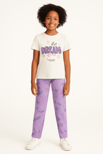 White Dream S S Pajama Sets Assorted Nawao.com
