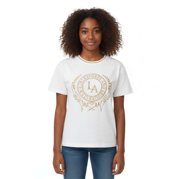 White Drop Shoulder T Shirt Nawao.com