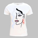 White Embellished T-Shirt Nawao.com
