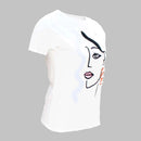 White Embellished T-Shirt Nawao.com