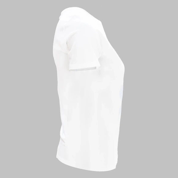 White Embellished T-Shirt Nawao.com