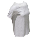 White Embellished T-Shirt Nawao.com