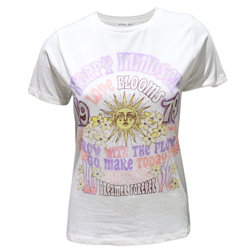 White Embellished T Shirt Nawao.com