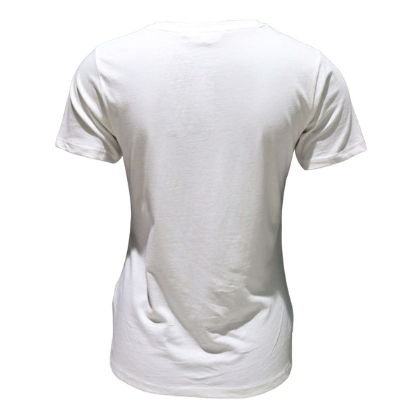 White Embellished T Shirt Nawao.com