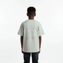 White Embossed Oversize Tee White Nawao.com