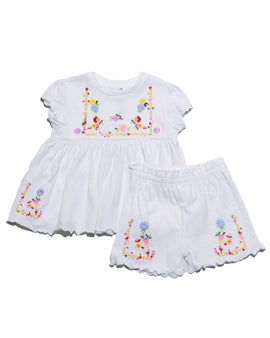 White Embroidered Set Nawao.com