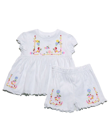White Embroidered Set Nawao.com