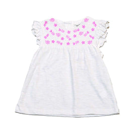 White Embroidered Yoke Nawao.com