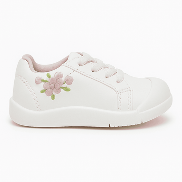 White Embroidery Sneaker. Nawao.com