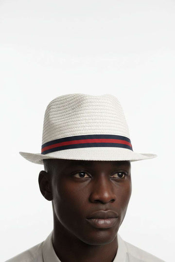 White Fedora Hats With Band Nawao.com